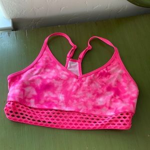 PINK L hot pink bralette/swim top